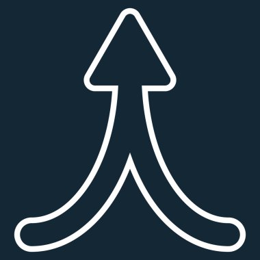 Kontur vektör simge yukarı ok birleştirme