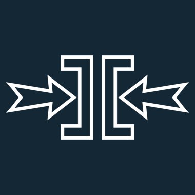 Basınç yatay kontur vektör simgesi