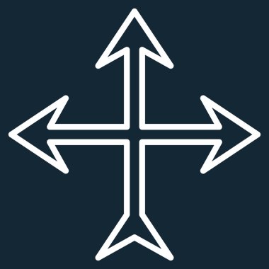 Kavşak okları kontur vektör simgesi