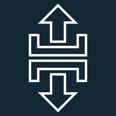 Dikey kontur vektör simgesini genişletin