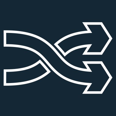 Okları yatay anahat vektör simge mix