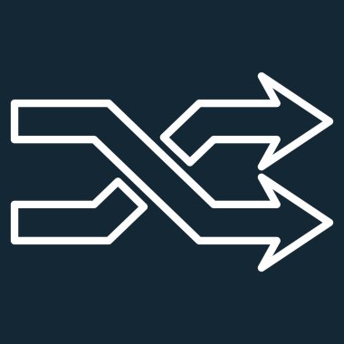 Okları yatay kontur vektör simge mix