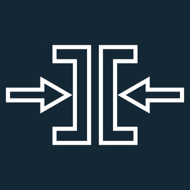 Basınç yatay anahat vektör simgesi