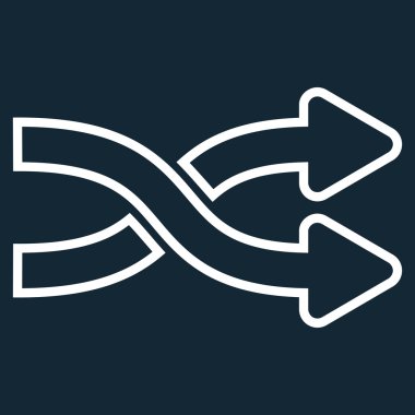 Okları yatay anahat vektör simge mix