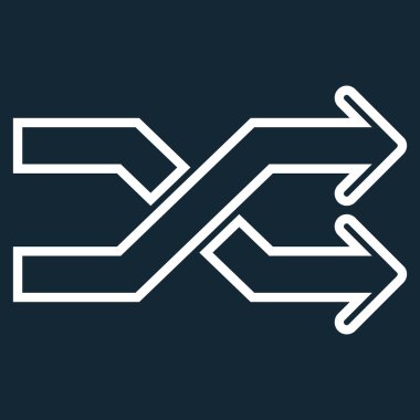 Okları yatay kontur vektör simge mix