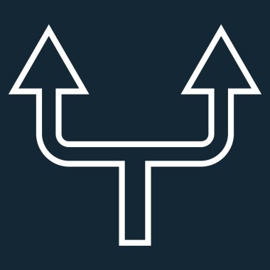 İnce çizgi vektör simge yukarı ok bölmek