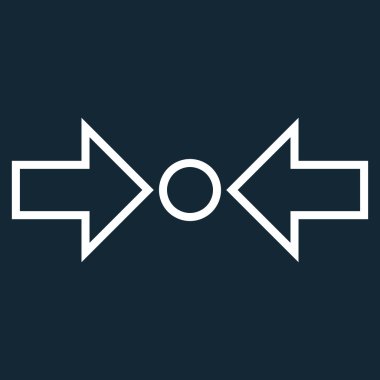 Basınç yatay anahat vektör simgesi