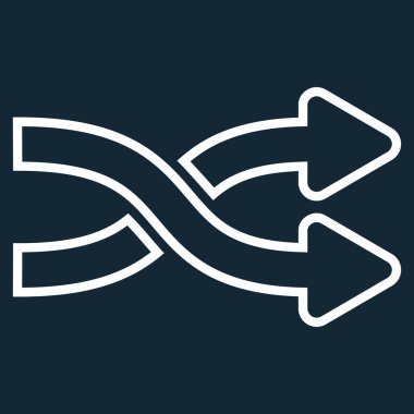 Okları yatay kontur vektör simge mix