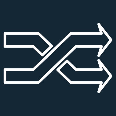 Okları yatay anahat vektör simge mix