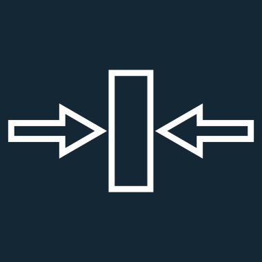 Basınç yatay anahat vektör simgesi