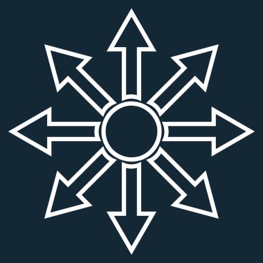 Oklar kontur vektör simgesini genişletin