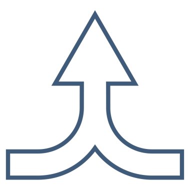 Kontur vektör simge yukarı ok birleştirmek