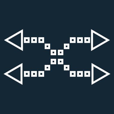 Shuffle okları yatay ince çizgi vektör simgesi