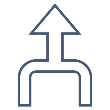 Kontur vektör simge yukarı ok birleştirmek