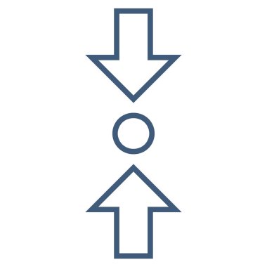 Dikey kontur vektör simge sıkıştırmak