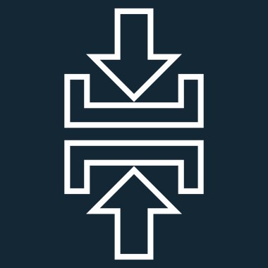 Basınç dikey anahat vektör simgesi