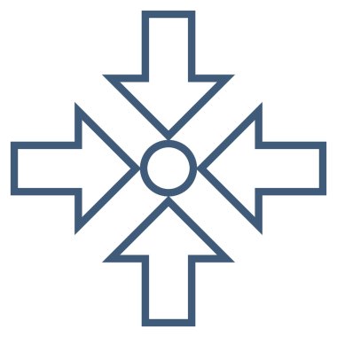 Oklar anahat vektör simge sıkıştırmak