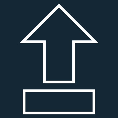 Çekme oku kadar ince çizgi vektör simgesi