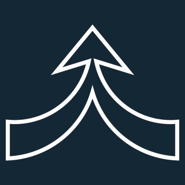 Kontur vektör simge yukarı ok birleştirmek