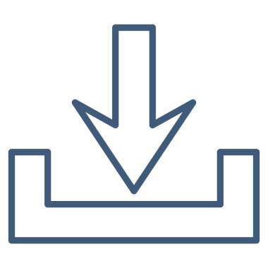 Yüklemeler kontur vektör simgesi