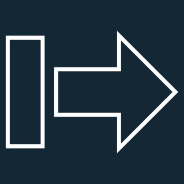 Çekme oku şu kontur vektör simgesi