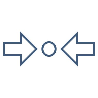 Yatay anahat vektör simge sıkıştırmak