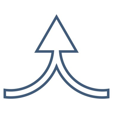 Kontur vektör simge yukarı ok bağlanmak