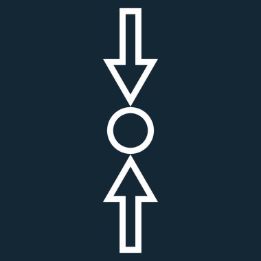 Basınç dikey anahat vektör simgesi