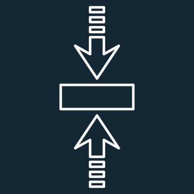 Basınç dikey kontur vektör simgesi