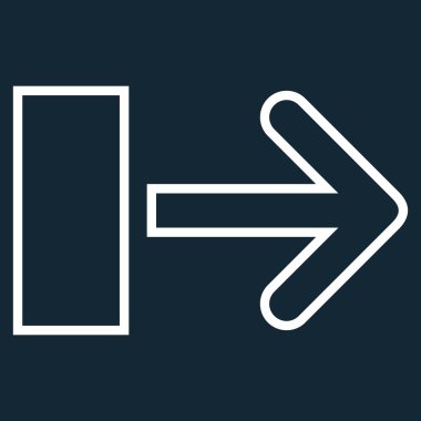 Çekme oku şu ince çizgi vektör simgesi