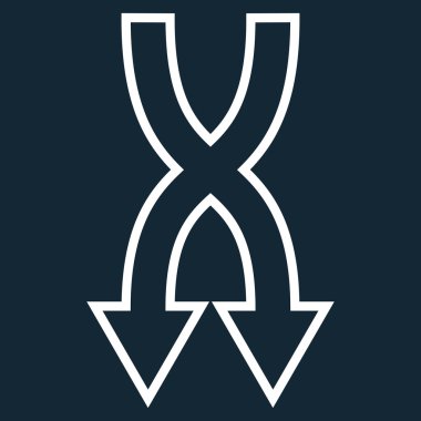 Kontur vektör simgesi aşağı okları shuffle