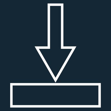 İnce çizgi vektör simgesi itmek