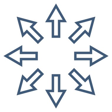 Oklar ince çizgi vektör simgesini genişletin