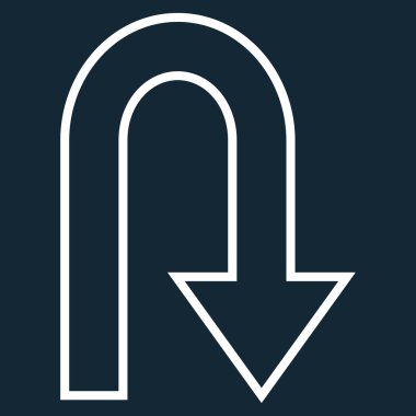 Geri anahat vektör simge açmak