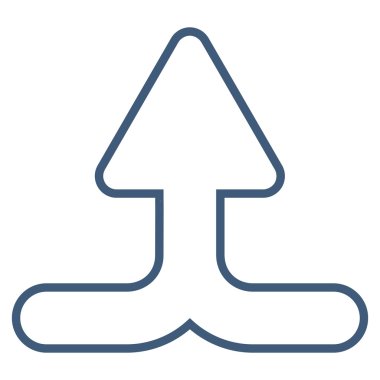 Kontur vektör simge yukarı ok birleştirmek