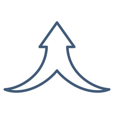 İnce çizgi vektör simge yukarı ok birleştirmek