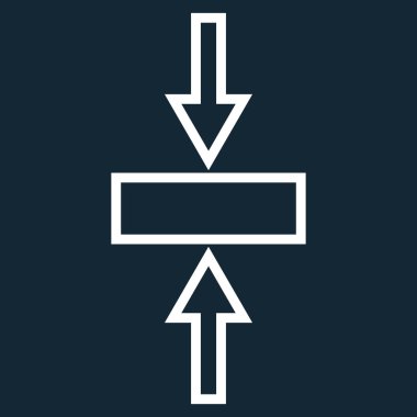 Basınç dikey anahat vektör simgesi