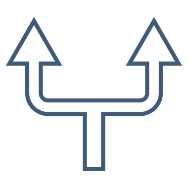 Kontur vektör simge yukarı ok bölmek