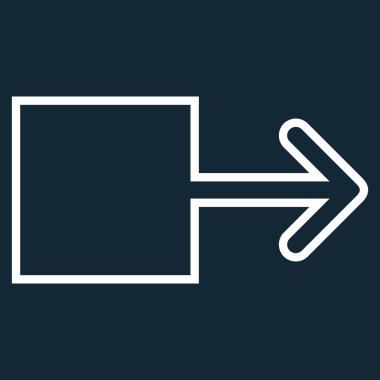 Çekme oku şu ince çizgi vektör simgesi