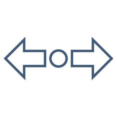 Okları yatay ince çizgi vektör simgesini genişletin