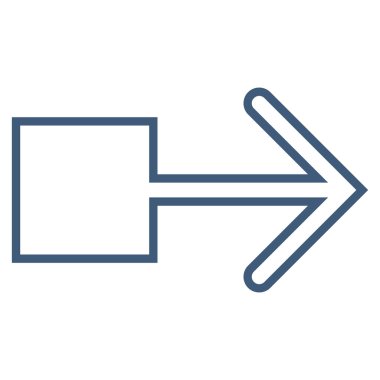 Çekme oku şu kontur vektör simgesi