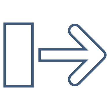 Çekme oku şu ince çizgi vektör simgesi