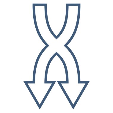 İnce çizgi vektör simgesi aşağı okları shuffle