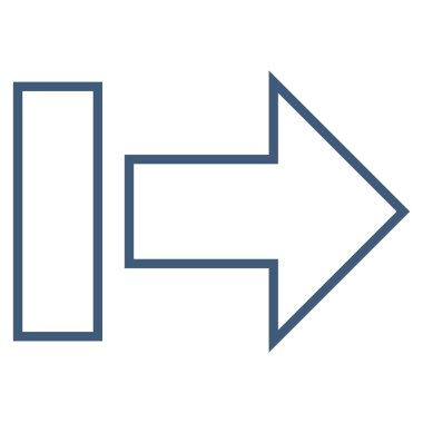 Çekme oku doğru anahat vektör simgesi