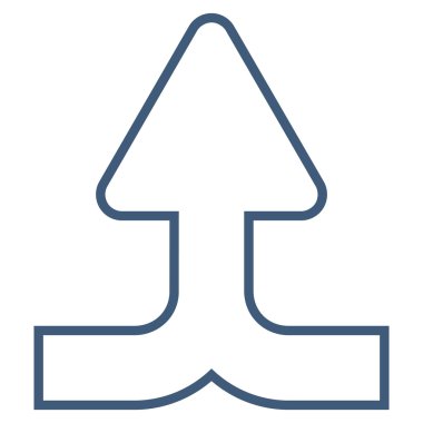 Anahat vektör simge yukarı ok birleştirme