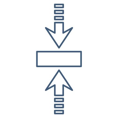 Basınç dikey kontur vektör simgesi