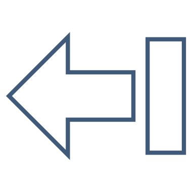 Ok sol anahat vektör simgesi çekin