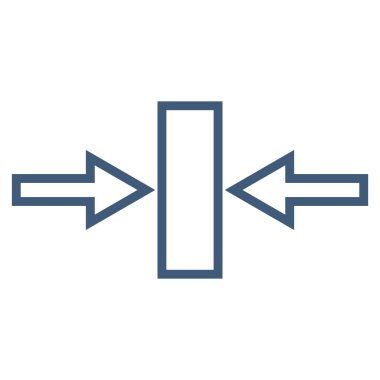 Basınç yatay anahat vektör simgesi