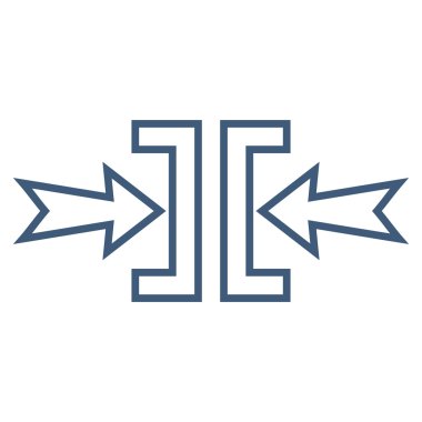 Basınç yatay kontur vektör simgesi