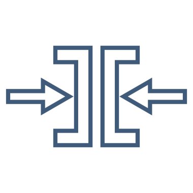 Basınç yatay kontur vektör simgesi